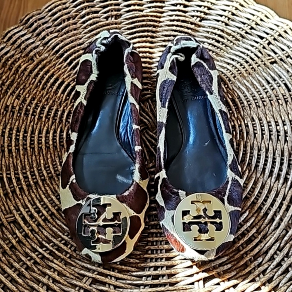 Tory Burch Women's Leopard Print Ballet Flats, Size: 7.5